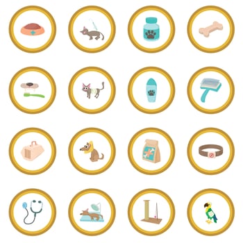 Veterinary icon circle vector