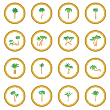 Palm icon circle vector