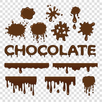 Chocolate splat collection vector