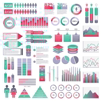 Infographics elements set vector