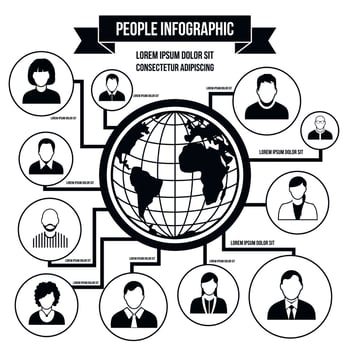 Human infographic, simple style vector