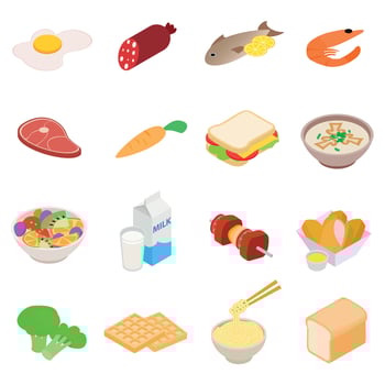 Food icons set vector