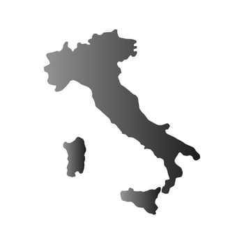 Italy map on white background vector