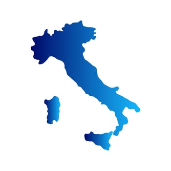 Italy map on white background vector