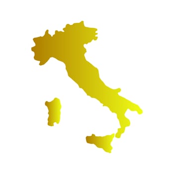Italy map on white background vector