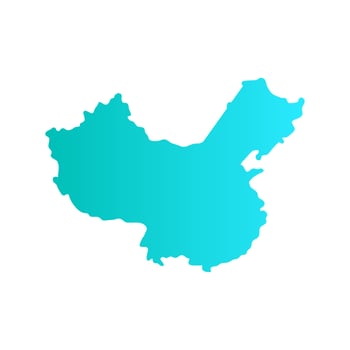 China map on white background vector
