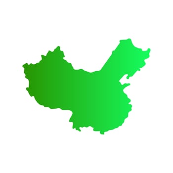 China map on white background vector