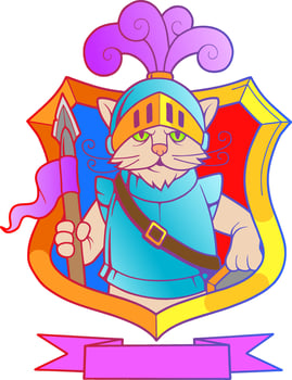 Little cute cat vector