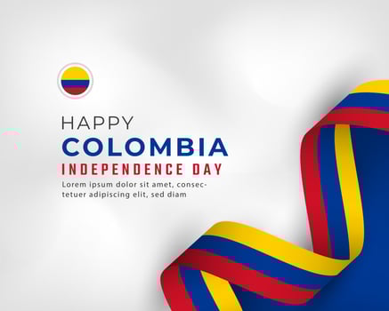 Happy Colombia Independence Day July 20th Celebration Vector Design Illustration. Template for Poster, Banner, Advertising, Greeting Card or Print Design Element