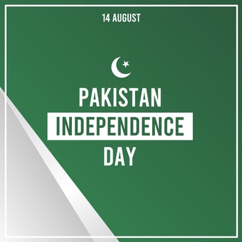 Pakistan Independence Day greeting cards on August 14 are suitable for social media posts, advertising, greetings, marketing, and more vector