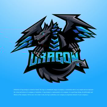Dragon mascot logo design illustration vector