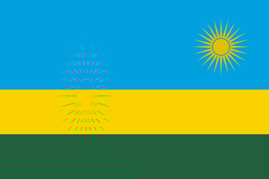 Flat Illustration of Rwanda flag vector