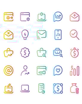 Marketing and Business Icon Set 30 isolated on white background vector