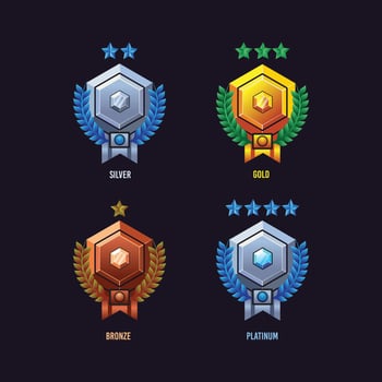Game Badge Template Pack vector