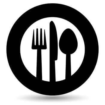 Cutlery icon isolated on a white background. vector