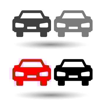Overtaking ban icon isolated on a white background. vector