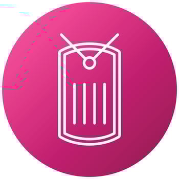 Army Dog Tag Icon Style vector