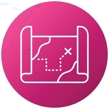 Pirate Map Icon Style vector