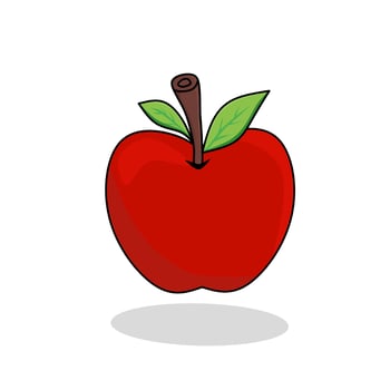 Apple fruit illustration. Apple fruit icon, fruits. vector