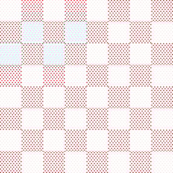 Pattern design of polka dots in square. Used as a background, fabric pattern, book cover, etc. vector