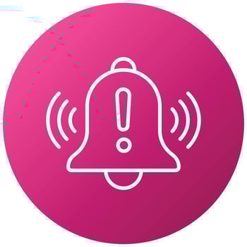 Warning Alarm Icon Style vector