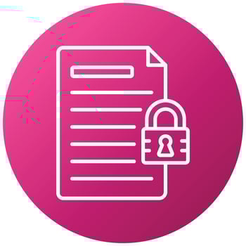 Document Locked Icon Style vector