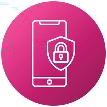 Mobile Security Icon Style vector