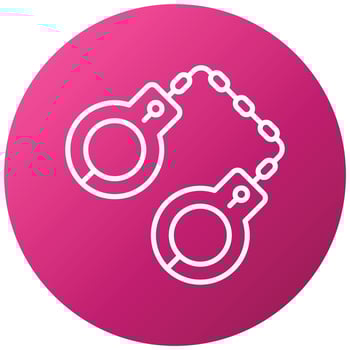Handcuffs Icon Style vector
