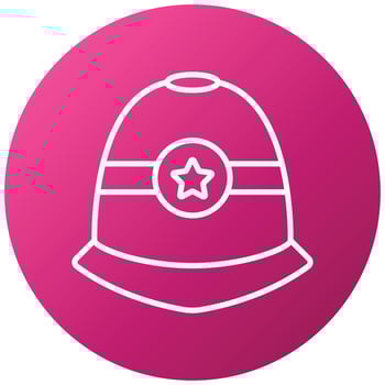 Police Helmet Icon Style vector