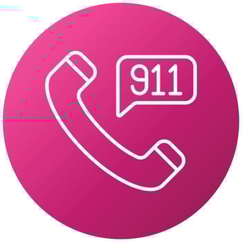 Call 911 Icon Style vector