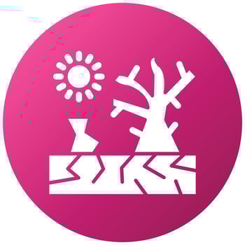 Desertification Icon Style vector