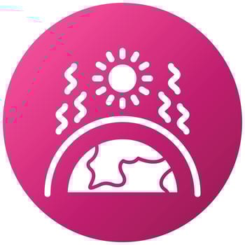 Greenhouse Effect Icon Style vector