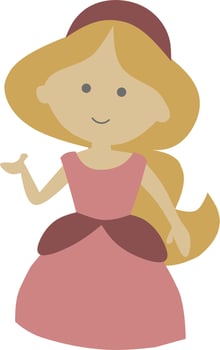Cute princes collection vector