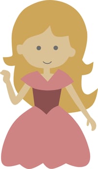 Cute princes collection vector
