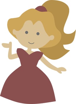 Cute princes collection vector