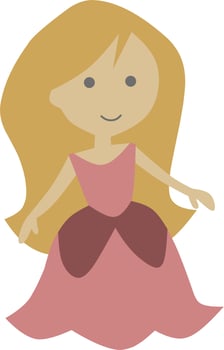 Cute princes collection vector