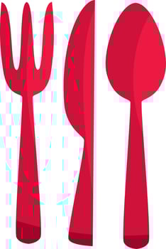 fork, knife, spoon icon. cutlery simple vector illustration.