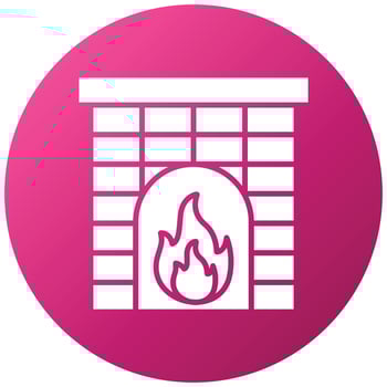Fireplace Icon Style vector