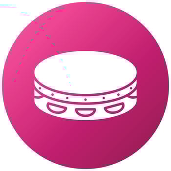 Tambourine Icon Style vector