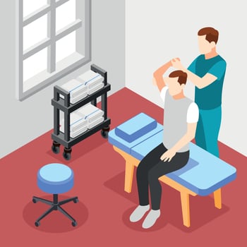 Physiotherapy And Rehabilitation Background vector