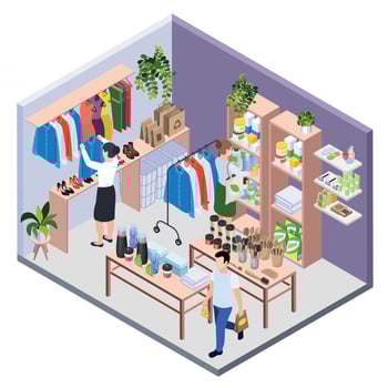 Sustainable Living Zero Waste 3d Illustration vector