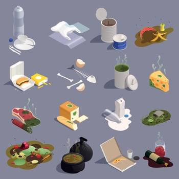 Food Waste Set vector