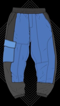 Men Cargo Pants Vector, Men Cargo Pants in a color block style, vector Illustration.