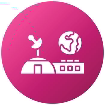 Space Station Icon Style vector