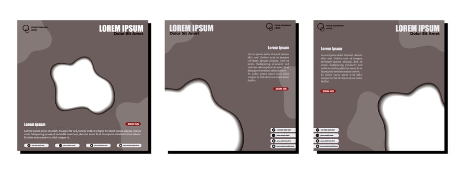 Social media posts template modern design, for digital marketing online. vector