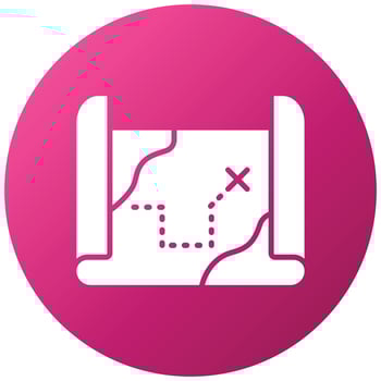 Pirate Map Icon Style vector