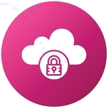 Cloud Locked Icon Style vector