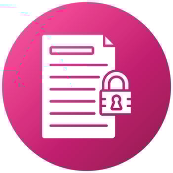 Document Locked Icon Style vector