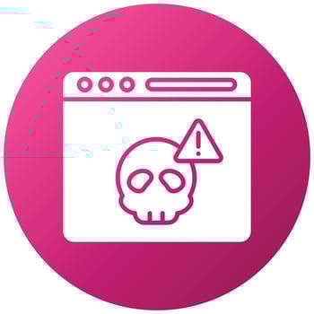 Website Hacked Icon Style vector