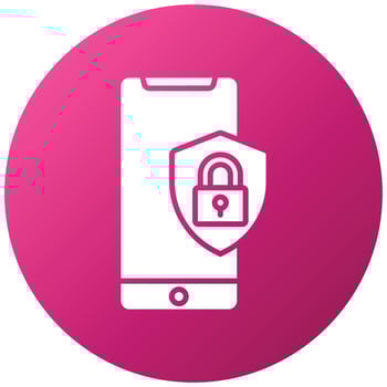 Mobile Security Icon Style vector